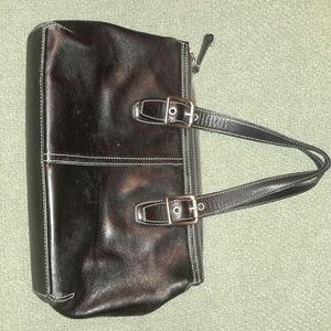 Coach Legacy black leather satchel